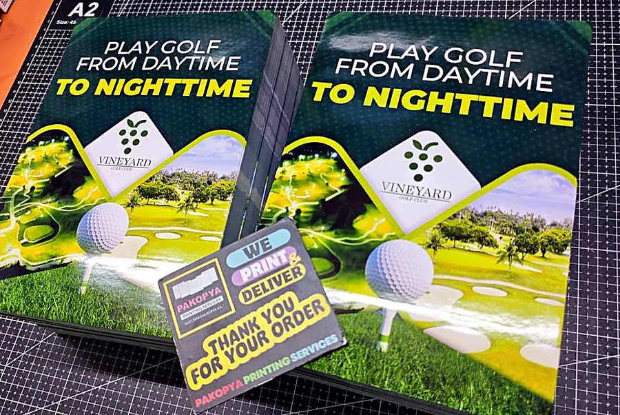 Promotional flyers printed by Pakopya