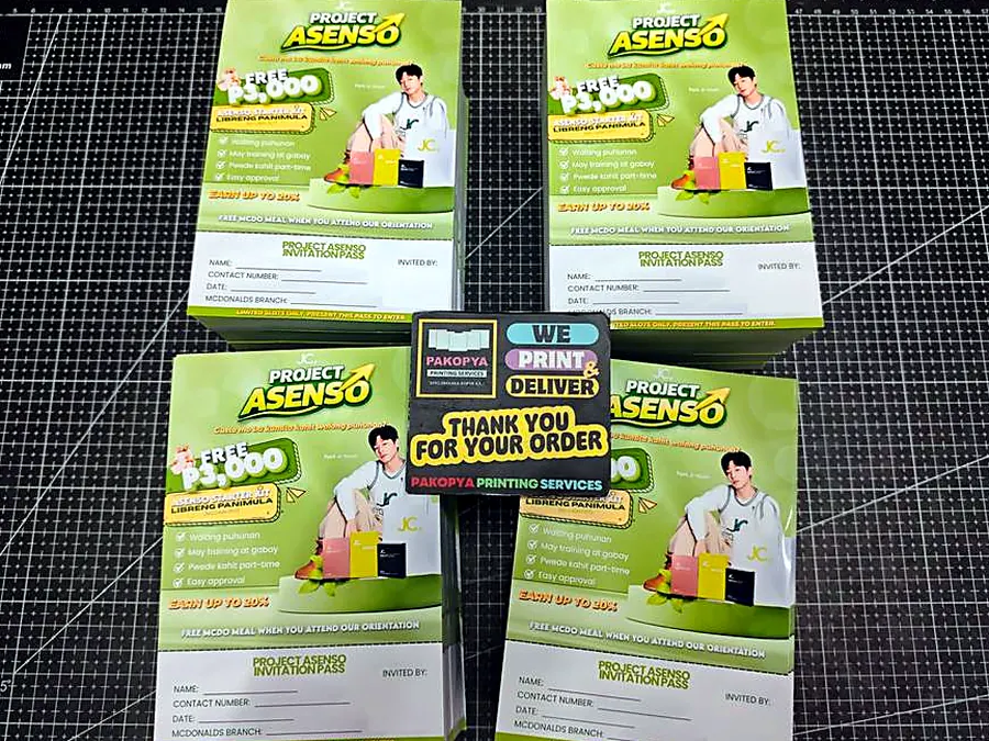 Promotional invitation flyers printed by Pakopya