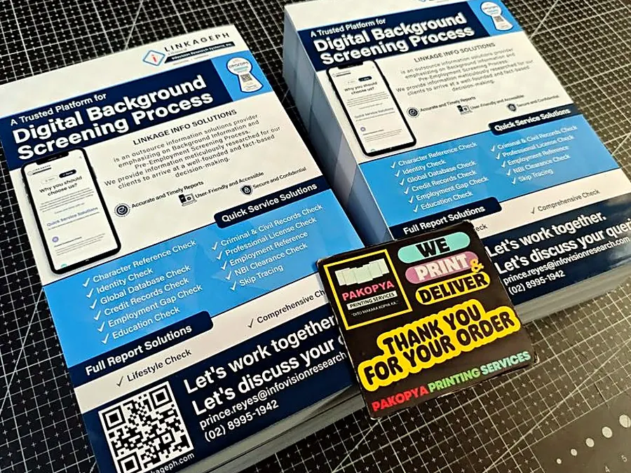 Corporate service flyers printed in bulk